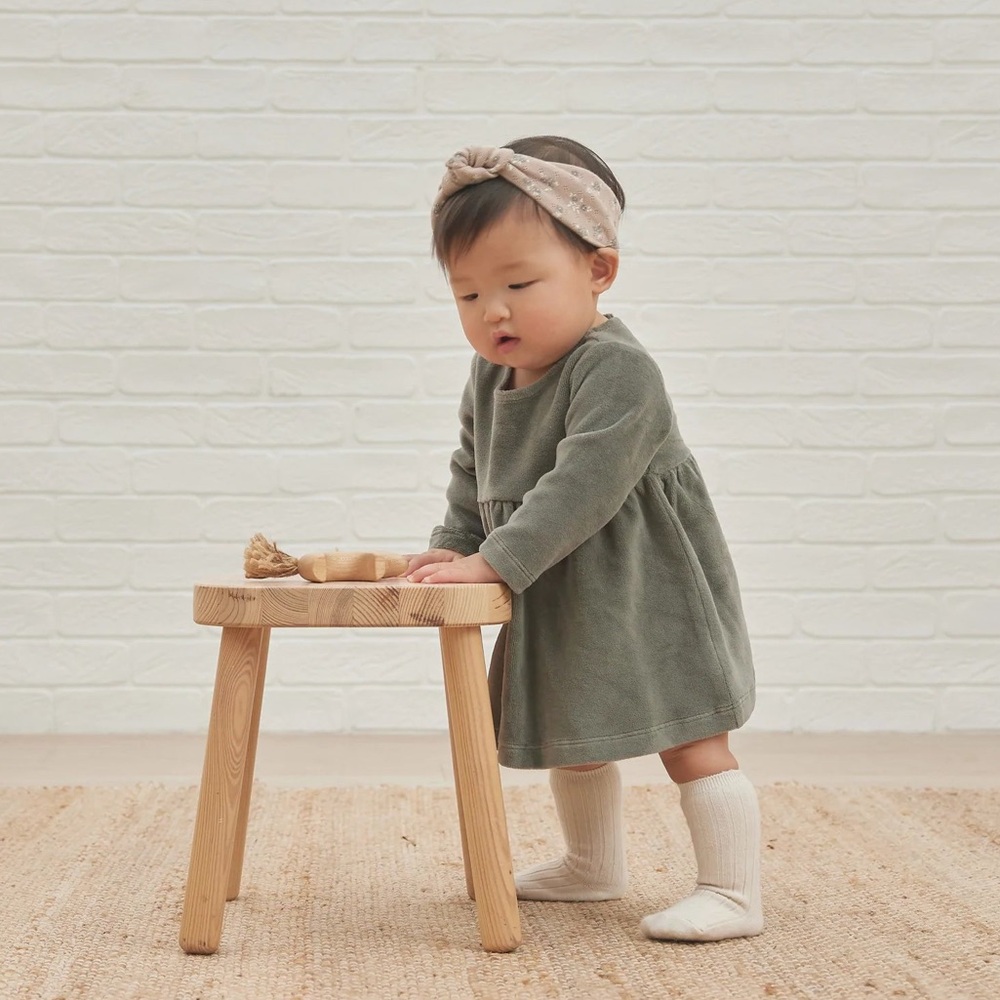 Quincy Mae Velour Dress Dusk